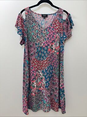 Colorful Cold Shoulder Dress